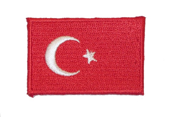 Turkish flag iron on patch 5 x 3 cm