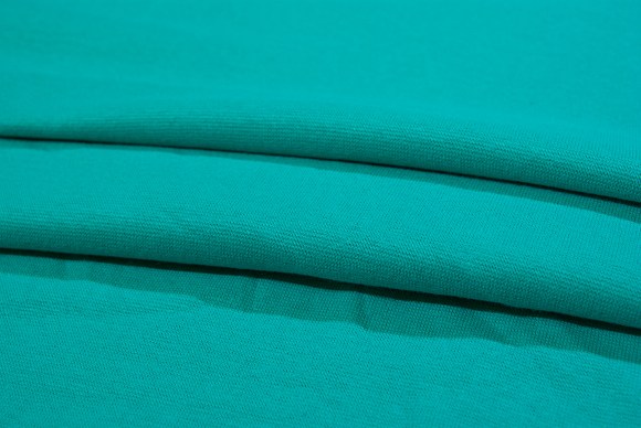 Turqoise rib-fabric in classic good quality
