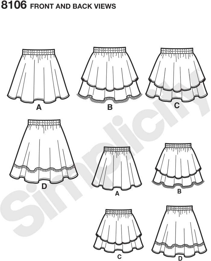 Get your tween into sewing with this skirt pattern that includes special directions to learn to sew for the first time. Skirt features different overlays and trims for a wardrobe staple they will be proud to wear.