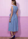 Pleated Wrap Dresses with Sash