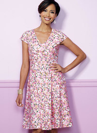 Fit-and-Flare, Empire-Waist Dresses. Butterick 6448. 