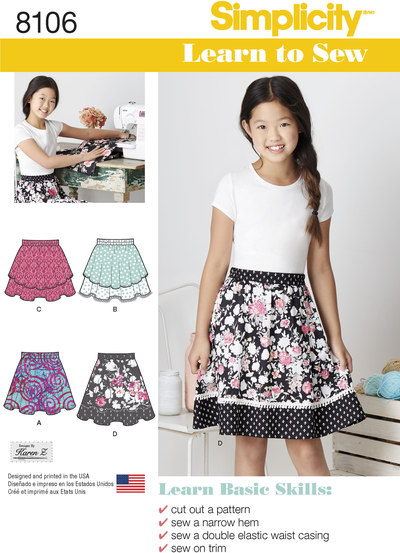 Learn To Sew Skirts for Girls and Girls Plus