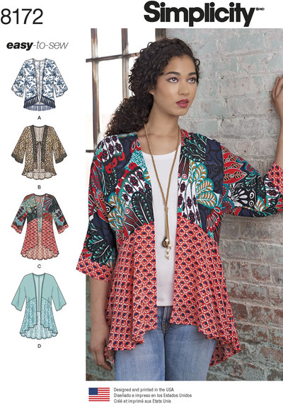 Kimonos fabric and trim variations