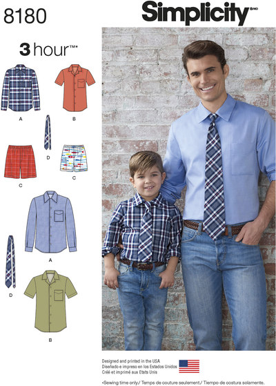 Boys´ and Men´s Shirt, Boxer Shorts and Tie