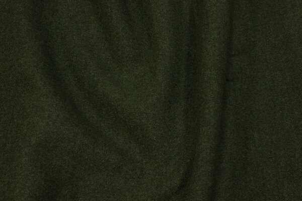 Army-green coat and jacket fabric in wool-look