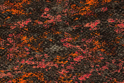 Black and coral viscose jersey