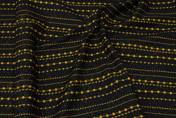 Black cotton with golden chain-pattern