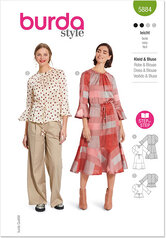 Blouse and Dress. Burda 5884. 