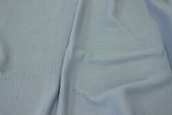 Double-woven cotton gauze in dusty light blue