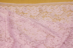 Light lilac-rose lace with stretch