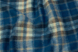 Light, softened jacket checks in blue and turqoise