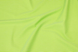 Narrow-striped cotton in lime and white