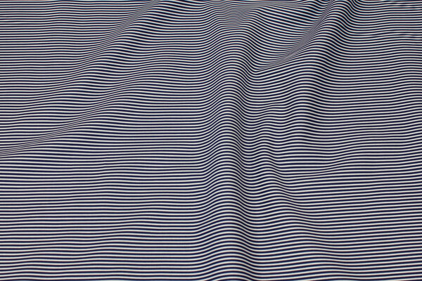 Narrow-striped cotton in navy and white