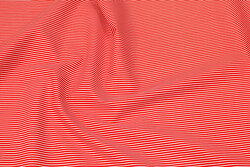 Narrow-striped cotton in red and white