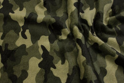 Supersoft micro-fleece with camouflage-pattern in green nuances