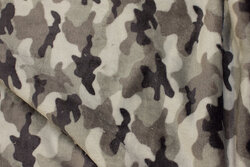 Supersoft micro-fleece with camouflage-pattern in grey and black nuances