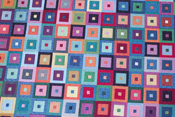 Tapestry with ca. 3 cm colorful squares