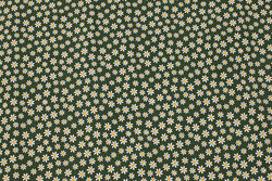 Dark green cotton-jersey with mini daisies