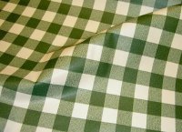Waxed and coated fabric with checkers