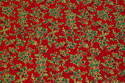 Red christmas-cotton with holly