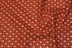 Red cotton with gold pattern